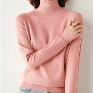 Pink Turtleneck